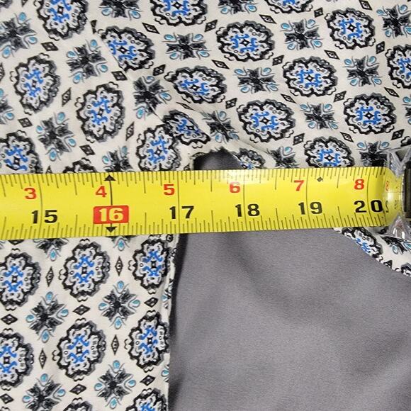 Skies Are Blue Boho Mini Dress S Embroidered Sleeve Print Border Boho-Chic - Picture 6 of 7